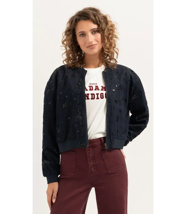 CR0387/BlackSparkle  Lola Bomberjacket