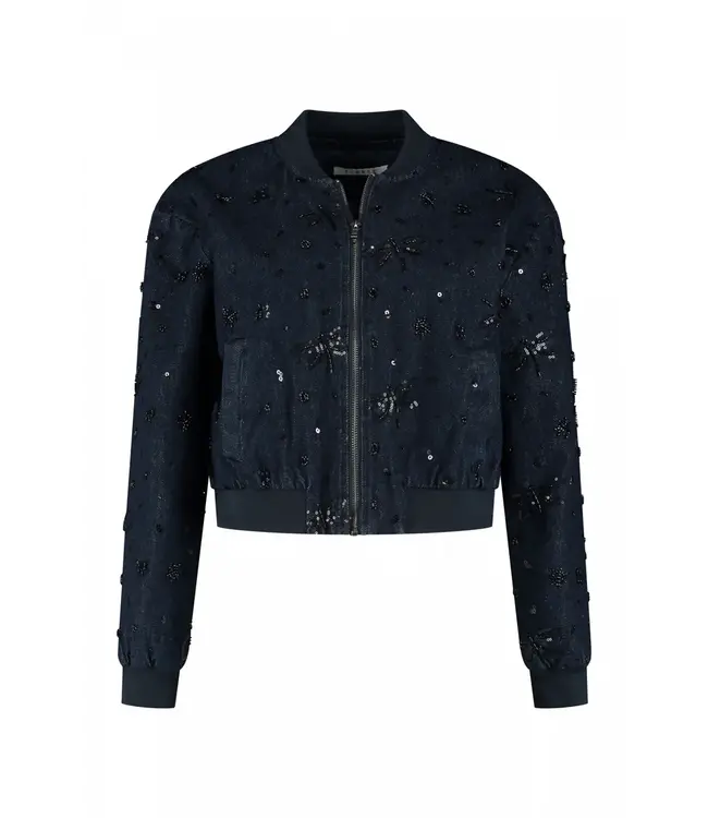 CR0387/BlackSparkle  Lola Bomberjacket