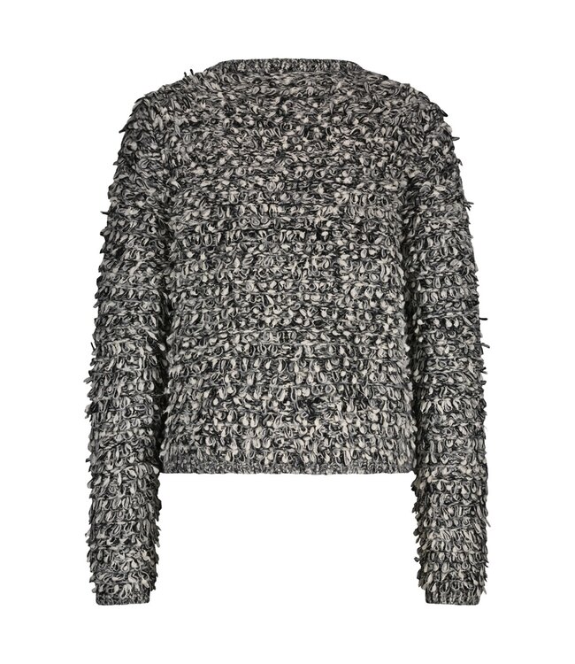 SRB4633/Black/Offwhite  Jacket Melange Loops