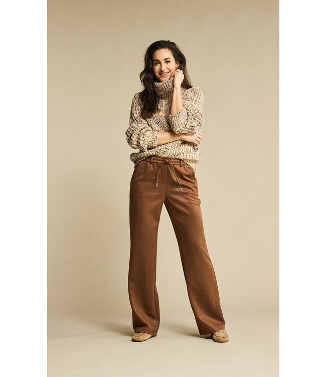 SRB4741/Brown  Cocoon multi sweater