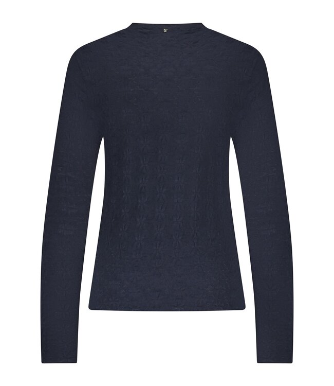 C43-18-401/005032-Midnight  Brushed Stretch Lace Top