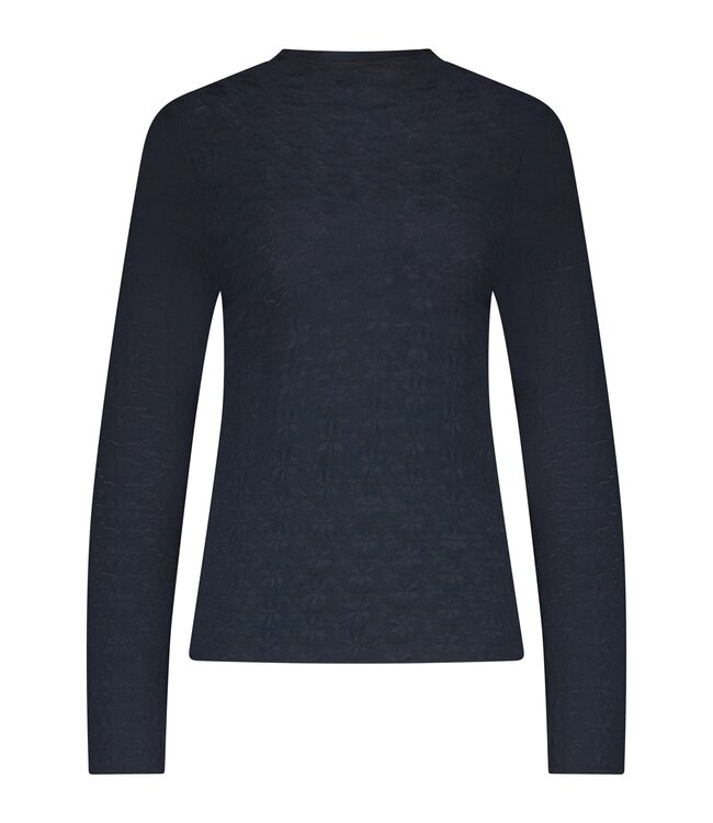 C43-18-401/005032-Midnight  Brushed Stretch Lace Top