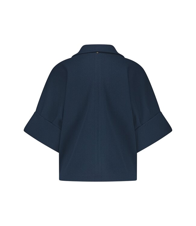 Q01-18-801/005032-Midnight  Short-Sleeve Jacket Paspel Collar