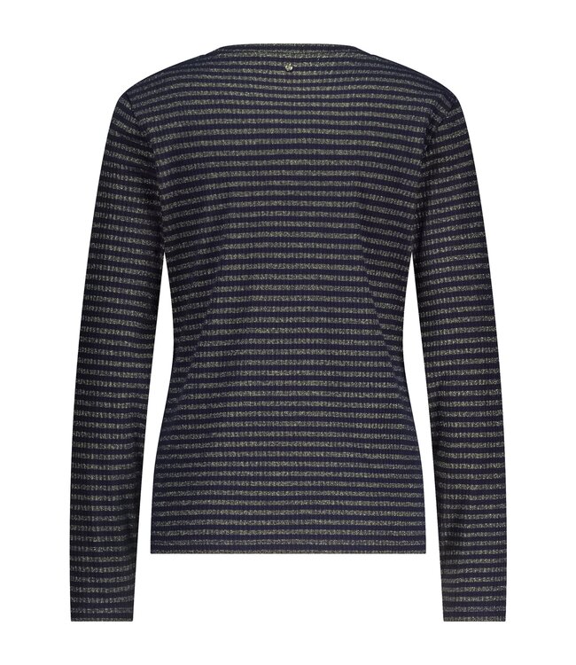 K02-18-401/005032-Midnight  Striped Lurex Top