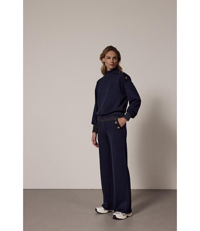 C12-18-101/005032-Midnight  Technical Sweat Wide-Leg Trousers