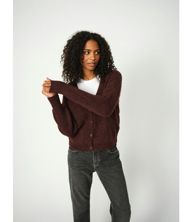 156830/Fudge  MMThora V-Neck Knit Cardigan