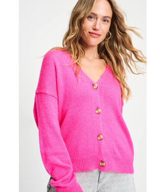 POM Amsterdam SP9363/Pink  CARDIGAN - Dashing Pink