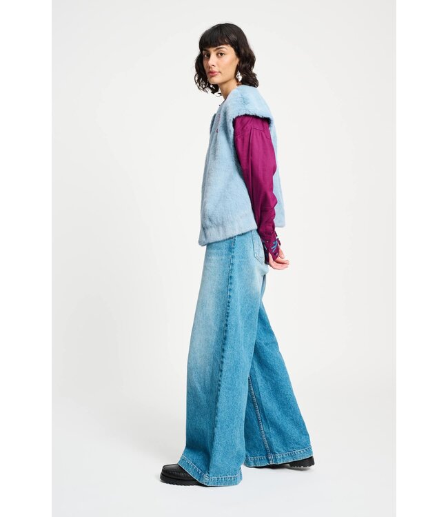 SP9368/Blue  GILET - Fur Misty Blue