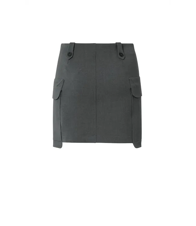 01-401079-509  Minirok met cargozakken en knoopdetails