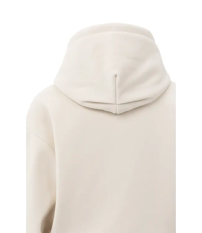 01-109095-509/ChalkWhite  Hoodie met geplooide zoom