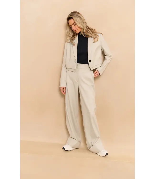 01-301224-510/990312  Soft structured trousers with big turn-ups