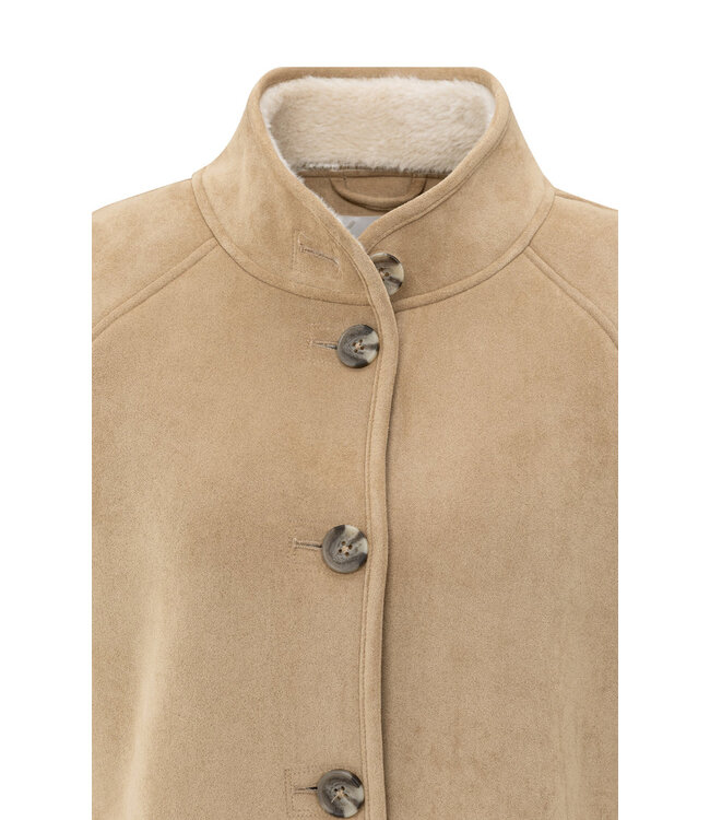 02-001066-510/99030  Oversized lammy coat with raglan sleeves