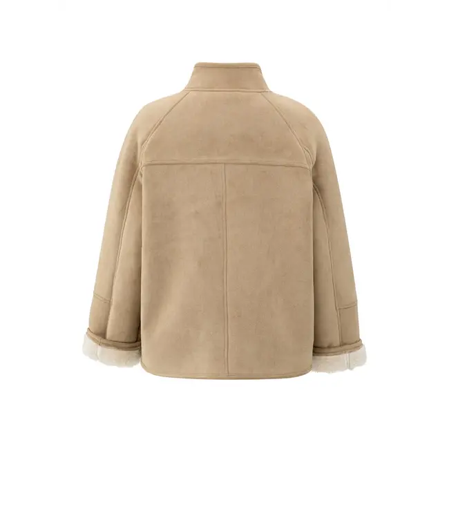 02-001066-510/99030  Oversized lammy coat with raglan sleeves