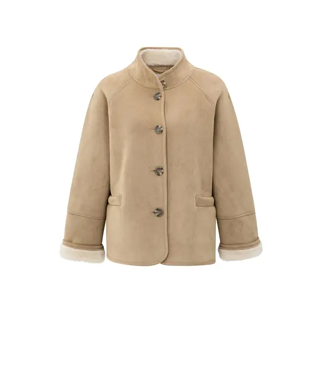 02-001066-510/99030  Oversized lammy coat with raglan sleeves