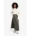 YAYA 01-409085-510/99033  Faux leather A-line midi skirt with pockets