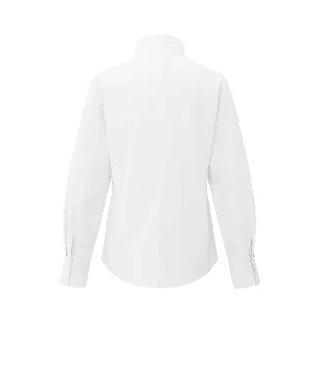 01-201181-510/00000  Blouse with high V-neck collar and cuffs