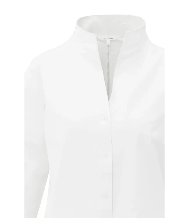 01-201181-510/00000  Blouse with high V-neck collar and cuffs