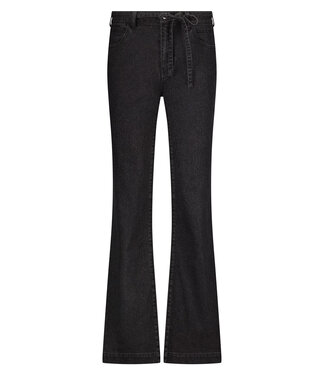 Tramontana B01-18-101/009003-BlackDenim  Lurex Wide-Leg Denim Trousers