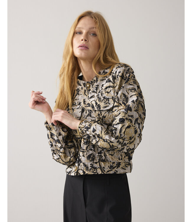1s1250-12317/000990-Black  Jacket bomber Jacquard