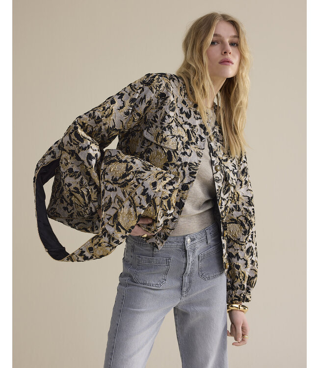 1s1250-12317/000990-Black  Jacket bomber Jacquard