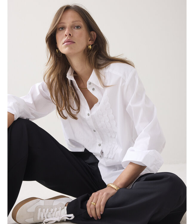 2s3372-12321/000110-White  Blouse Party poplin