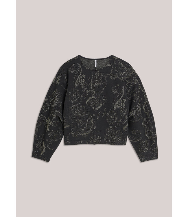 3s5215-30735/000990-Black  Jersey Ornamental jacquard