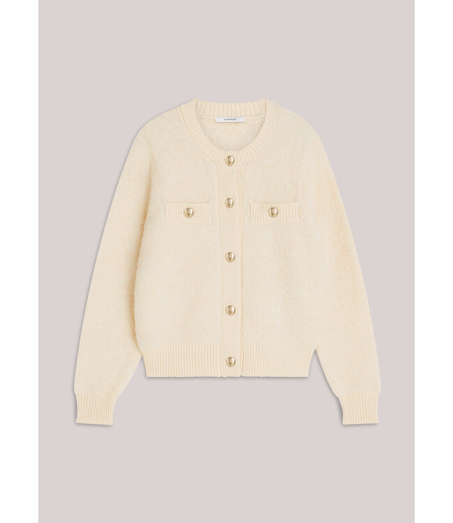 7s7953-70046/000122-Ivory  Cardigan Boucle knit