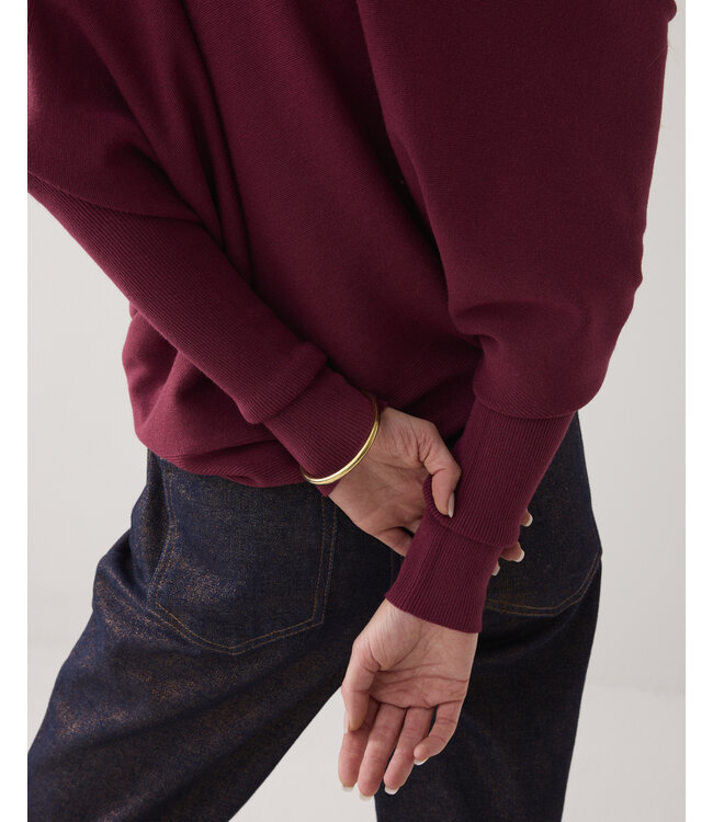 7s7965-70054/000558-Merlot  Sweater Viscose blend knit