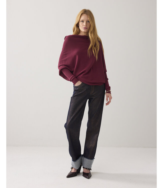 7s7965-70054/000558-Merlot  Sweater Viscose blend knit