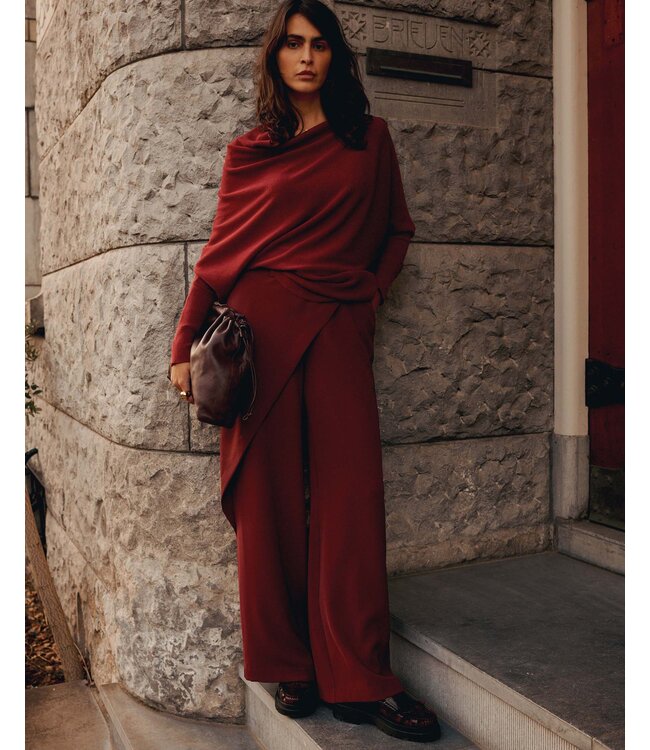 7s7965-70054/000558-Merlot  Sweater Viscose blend knit