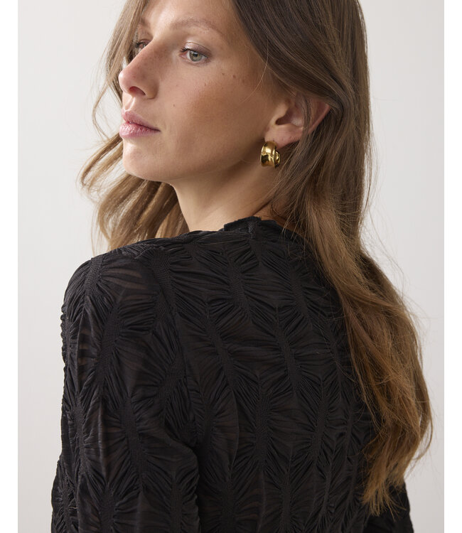 3s5066-30648/000990-Black  Top Spiderweb mesh