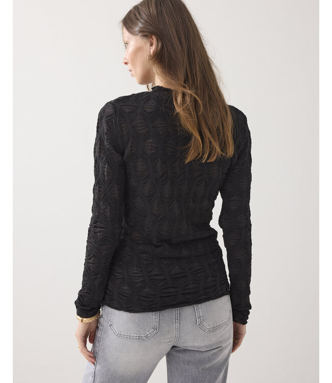 3s5066-30648/000990-Black  Top Spiderweb mesh