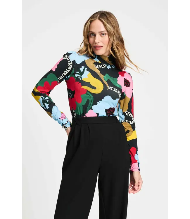 SP9280/MultiColour  TURTLENECK - Autumn Garden