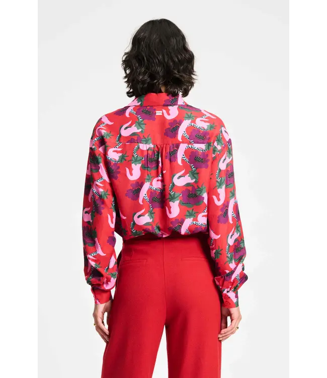 SP9289/Red  BLOUSE - Violet Picnic Delight