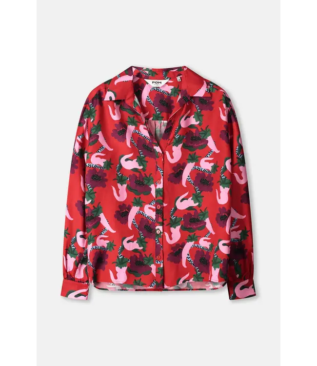 SP9289/Red  BLOUSE - Violet Picnic Delight