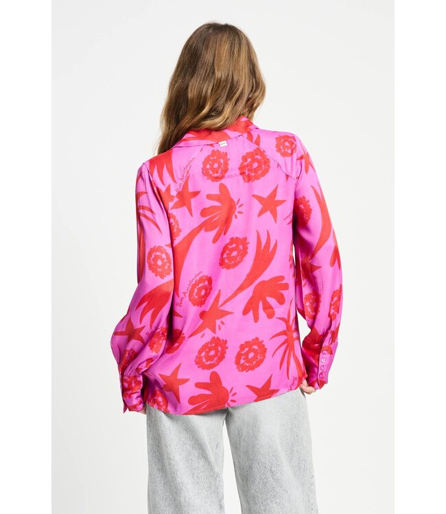 SP9382/Pink  BLOUSE - Splashing Fireworks