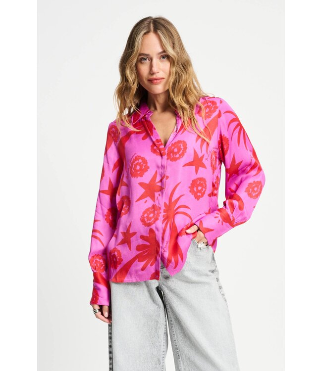 SP9382/Pink  BLOUSE - Splashing Fireworks
