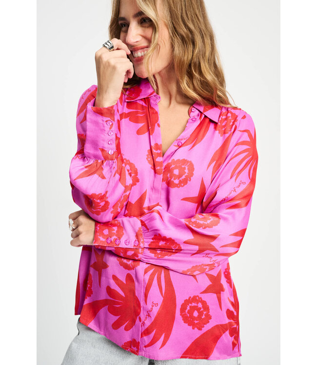 SP9382/Pink  BLOUSE - Splashing Fireworks
