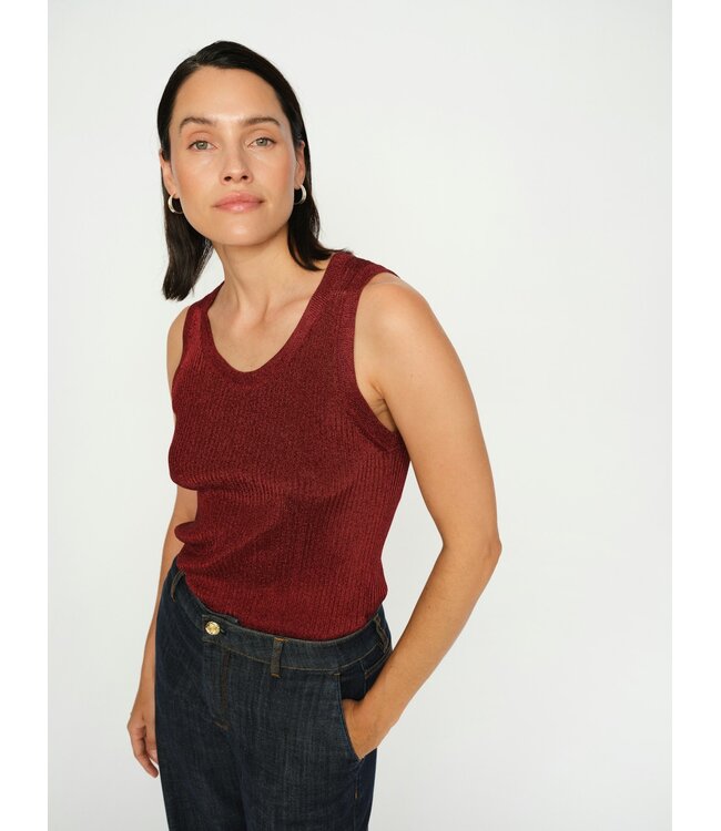 167280/RhythmicRed  MMRelena Imanja Knit Tank Top