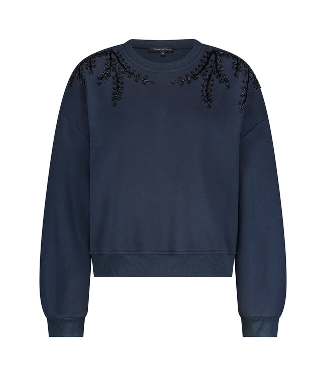 C19-18-602/Midnight  Beaded jumper