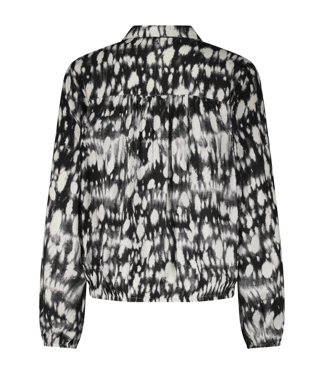 C39-18-301/BlackPrint  Blouse clouded dots
