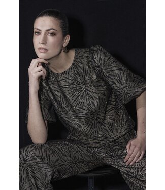 Tramontana C53-18-401-Black  Top Puff sleeve sparkling