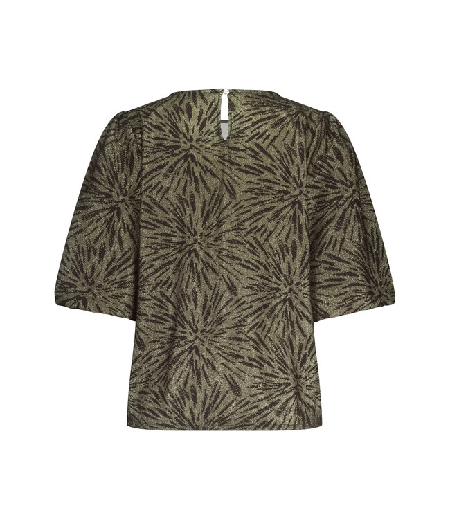 C53-18-401-Black  Top Puff sleeve sparkling