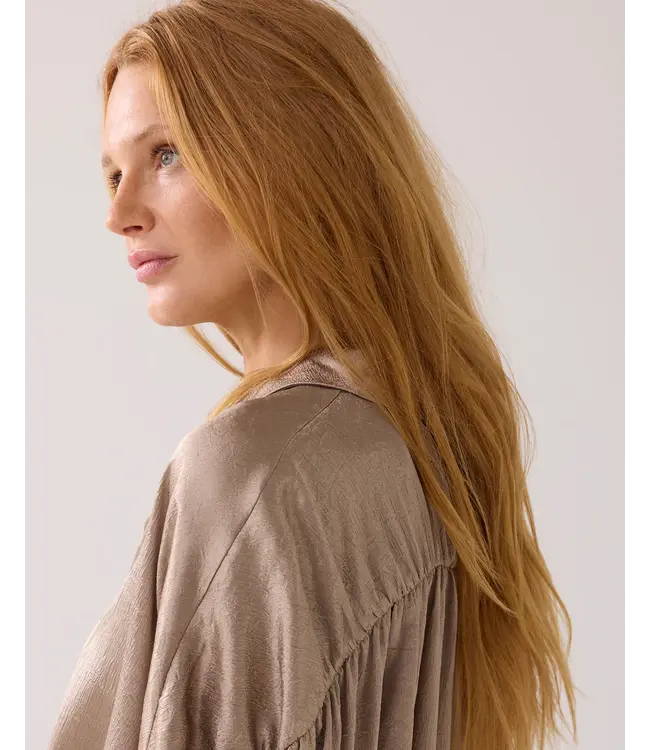 2s3145-12294/Funghi  Glanzende wijde blouse