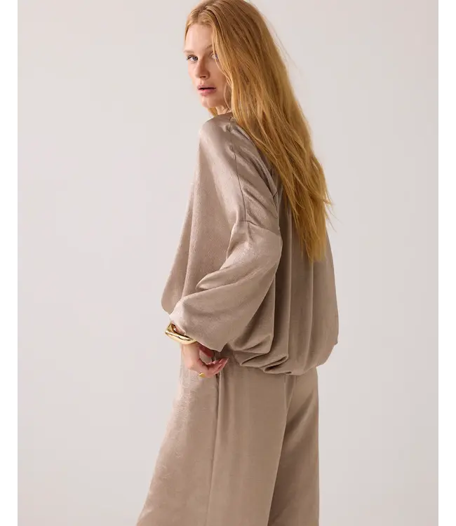 2s3145-12294/Funghi  Glanzende wijde blouse