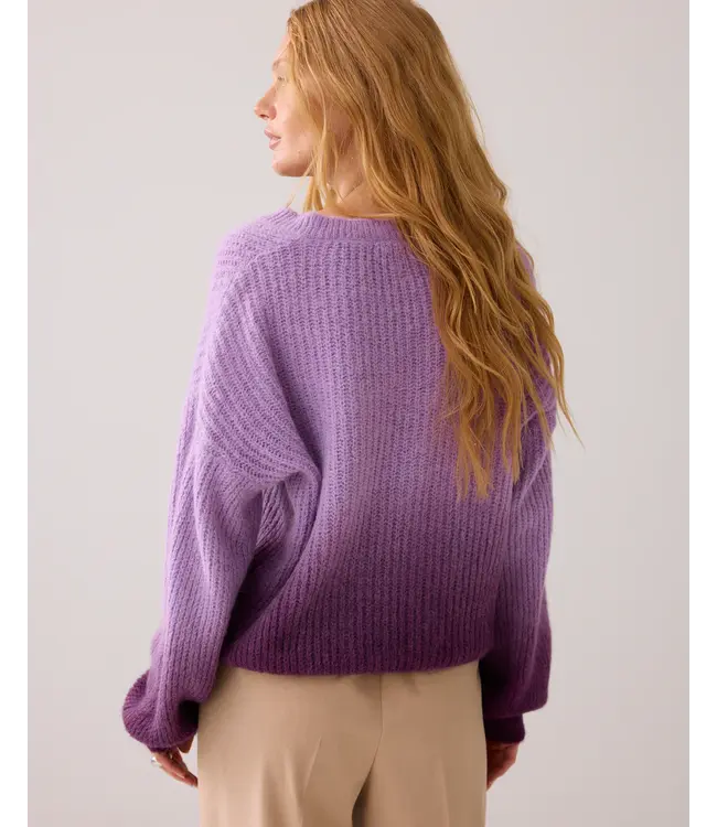 7s7936-70037/SheerViolet  Boxy trui dip-dye