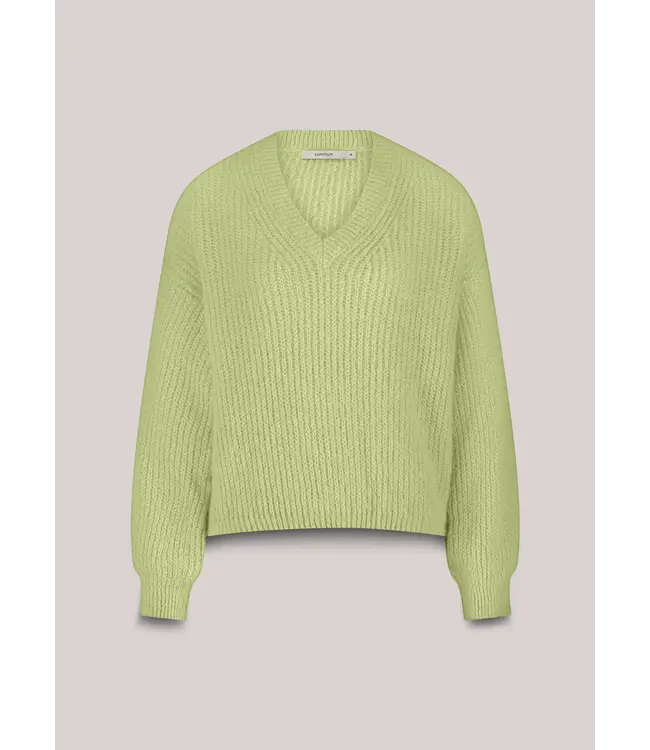 7s7964-70044/MistyLime Boxy trui patent steek