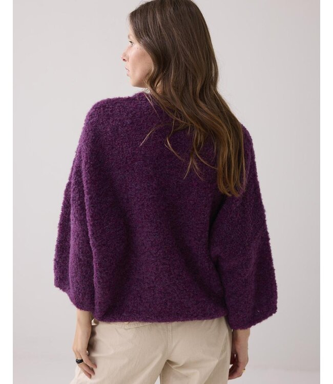 7s7925-70030/000324-WineBerry  Sweater soft boucle knit
