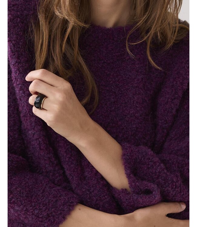 7s7925-70030/000324-WineBerry  Sweater soft boucle knit