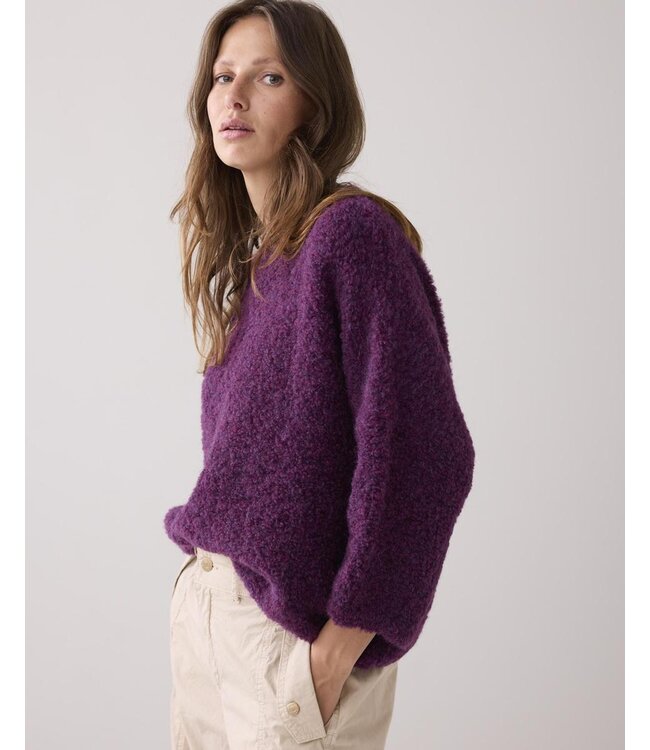 7s7925-70030/000324-WineBerry  Sweater soft boucle knit